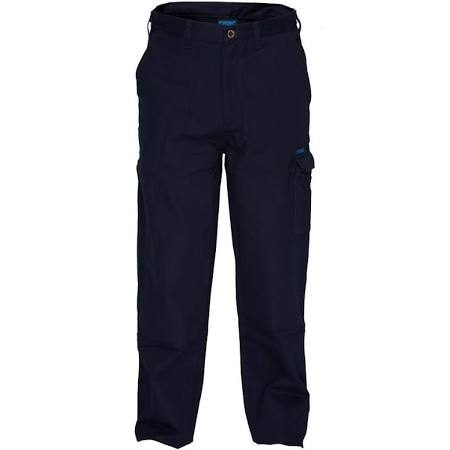 Prime Mover Navy Cotton Drill Cargo Pants