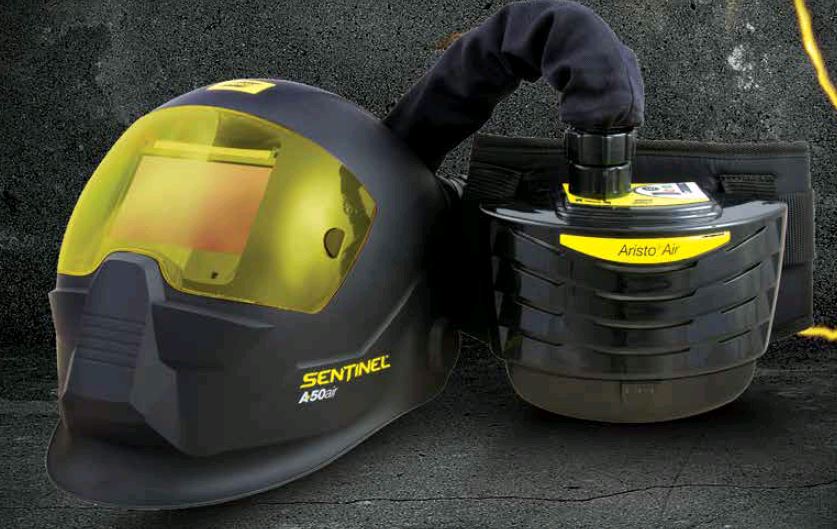 welding flow air helmets with SENTINELâ„¢ PAPR A50 Air Aristo® ESAB dandygas AIR